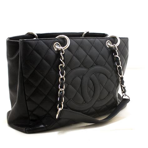 chanel chain tote bag|authentic chanel shopping bag.